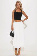 Everything To You Pleated Midi Skirt - Ivory