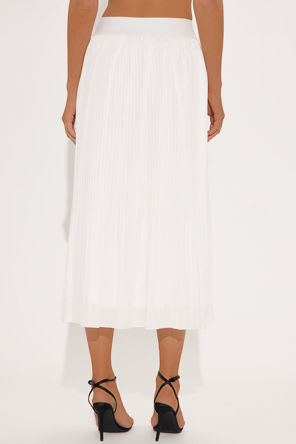 Everything To You Pleated Midi Skirt - Ivory