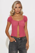 Bella Flyaway Top - Marsala