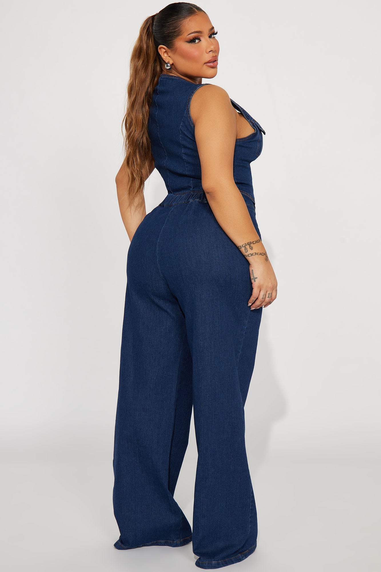 Ride Or Die Denim Pant Set - Medium Wash