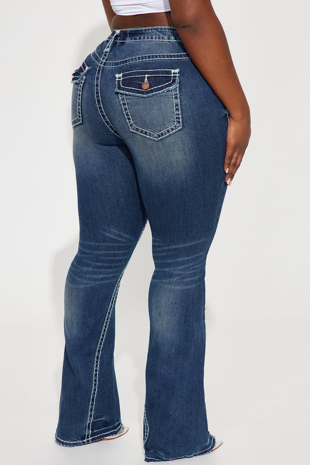 Not Playing Stretch Flare Jeans - Medium Wash