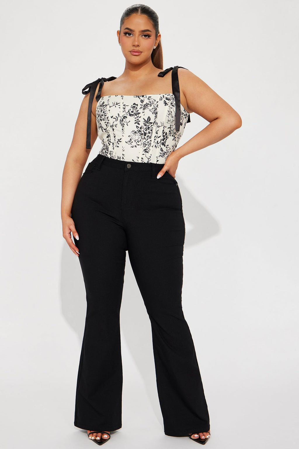 Mind Your Own Business Flare Pant - Black