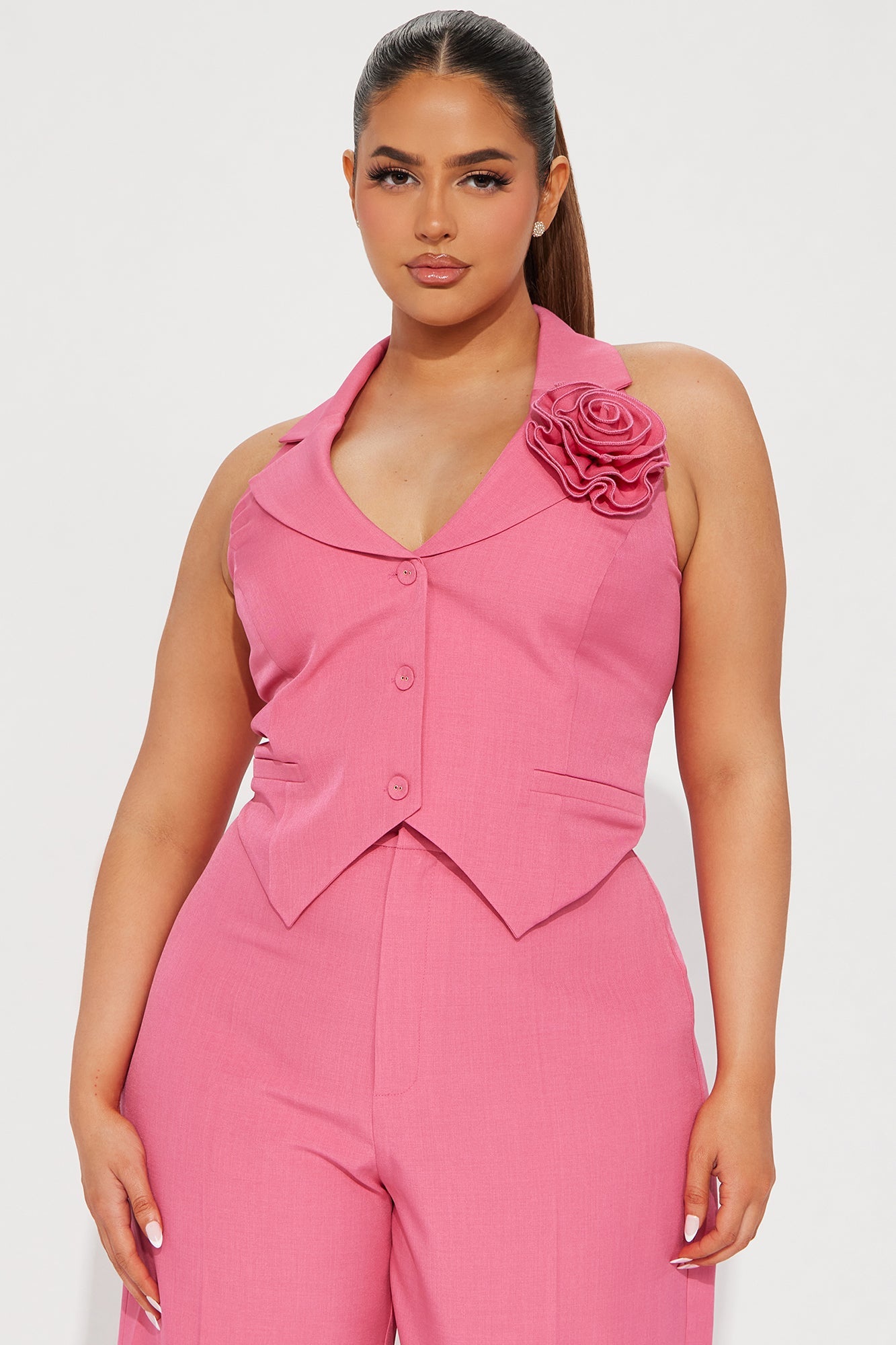 Elle Pant Set - Pink