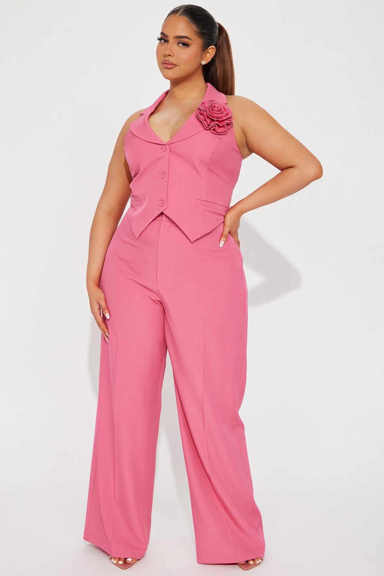 Elle Pant Set - Pink
