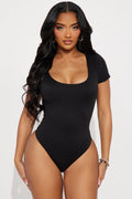 Daniella Double Lined Bodysuit - Black