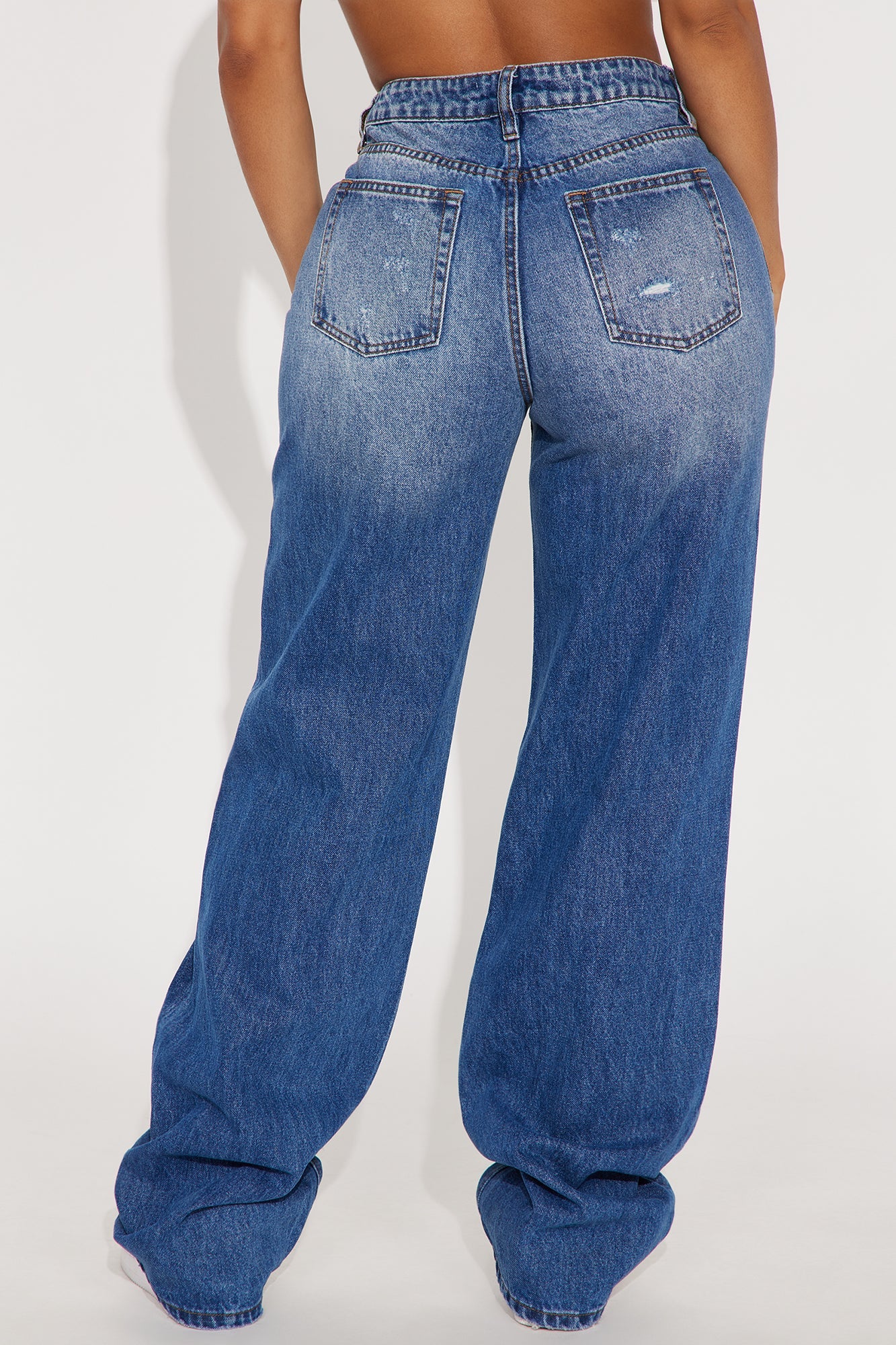 Tall Solana Non Stretch Straight Leg Jeans - Medium Wash