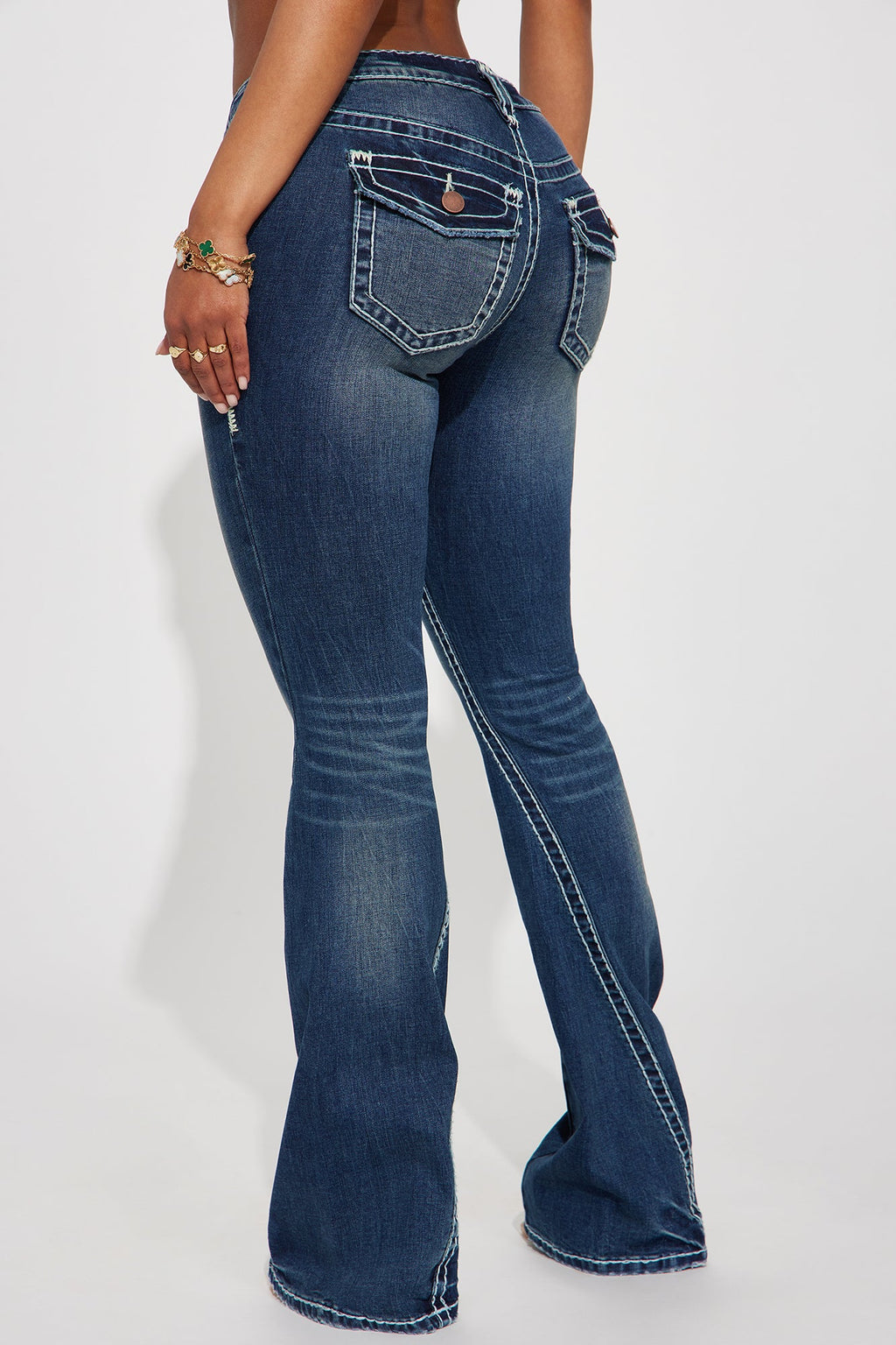 Not Playing Stretch Flare Jeans - Medium Wash