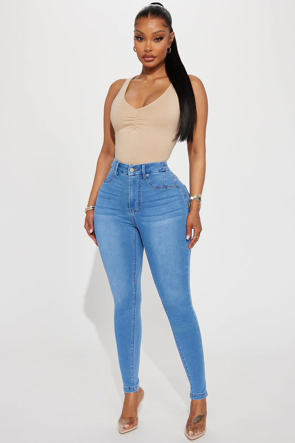 Can't Deny You Sculpting Skinny Jeans - Light Wash