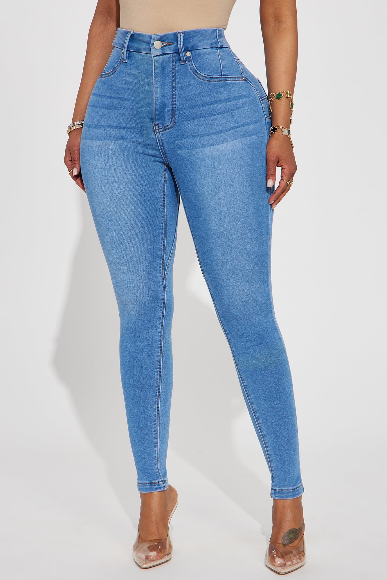 Can't Deny You Sculpting Skinny Jeans - Light Wash