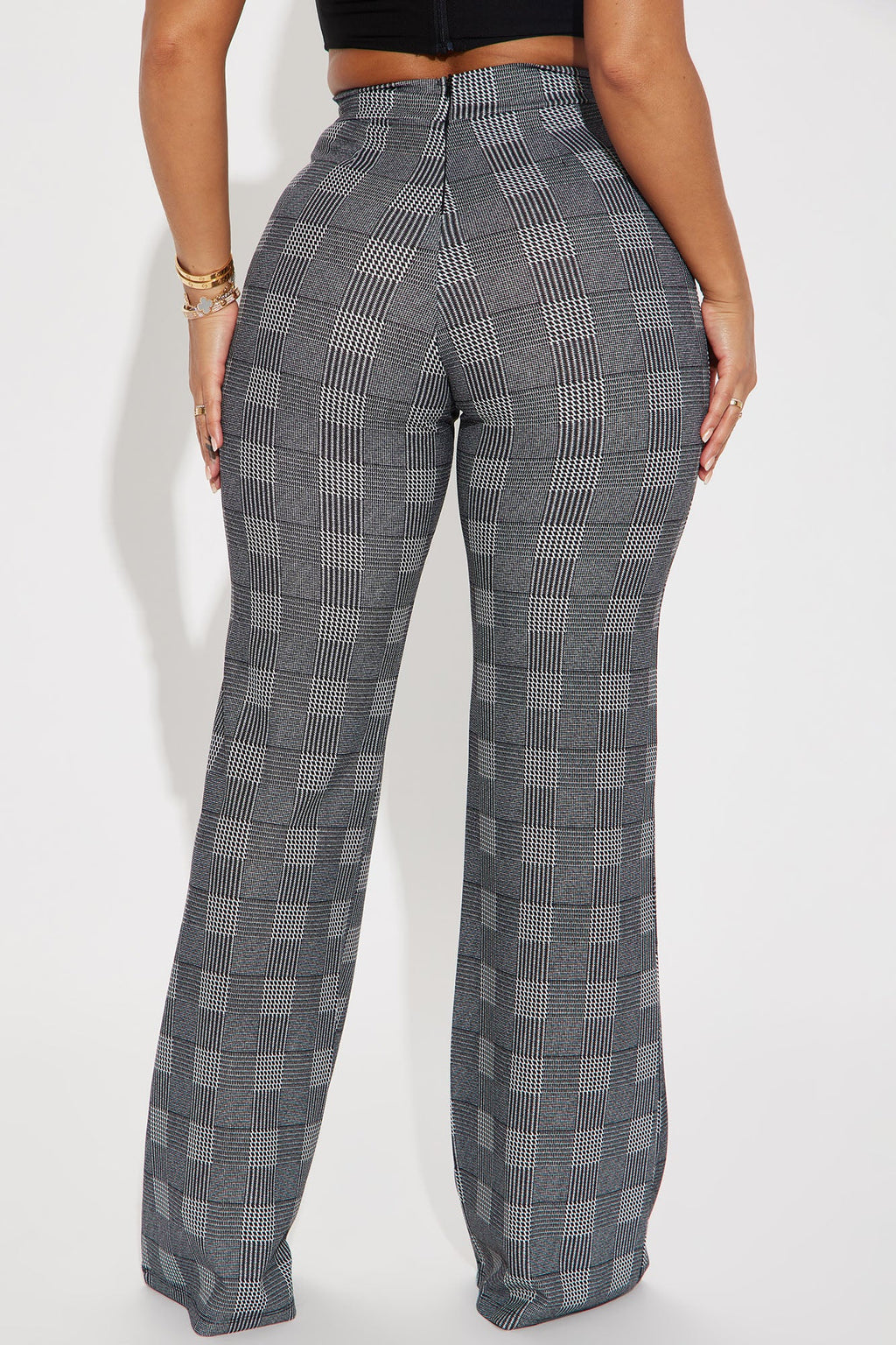 Victoria High Waisted Dress Pant - Black/White