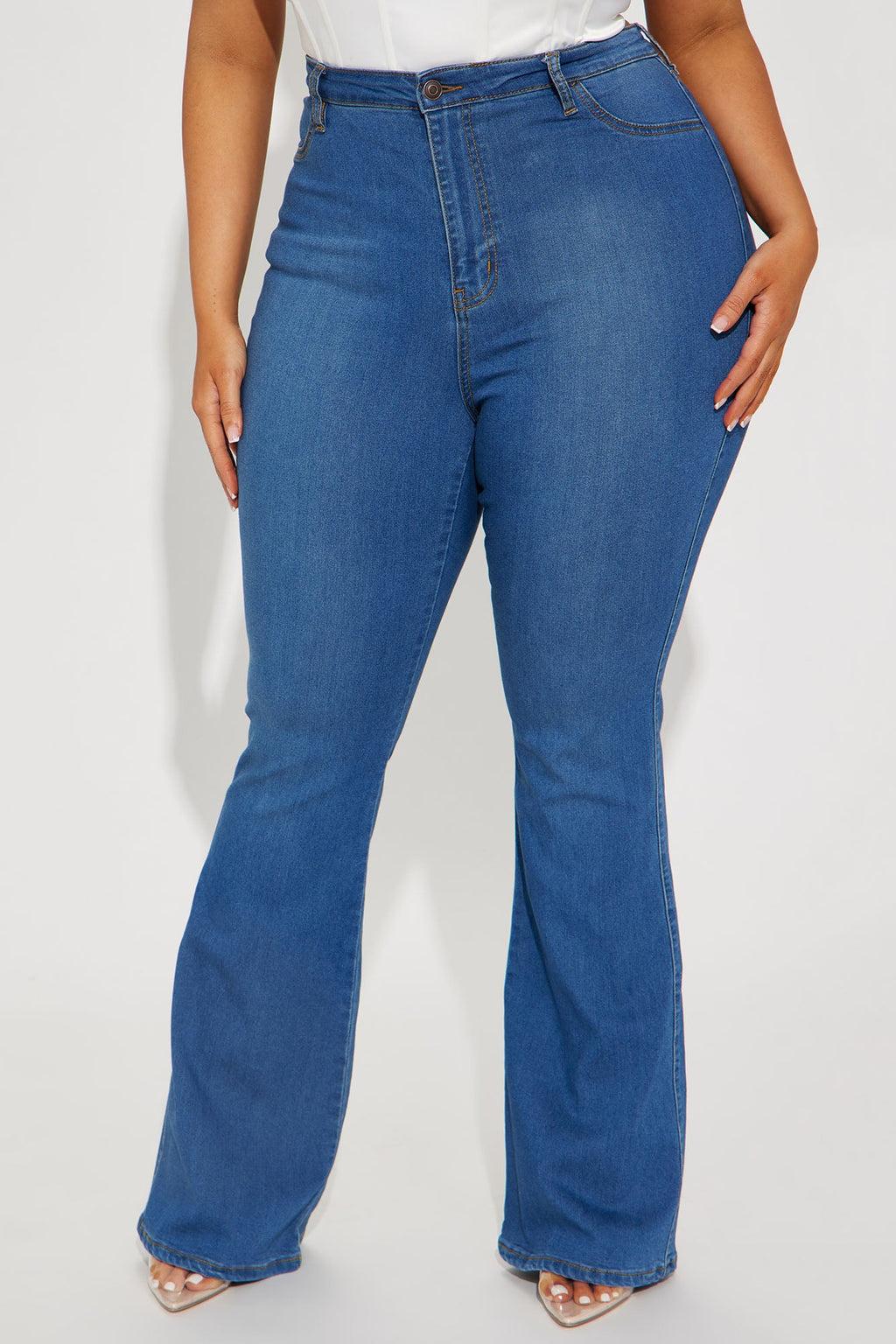 Deep In My Soul Flare Jeans - Medium Blue Wash