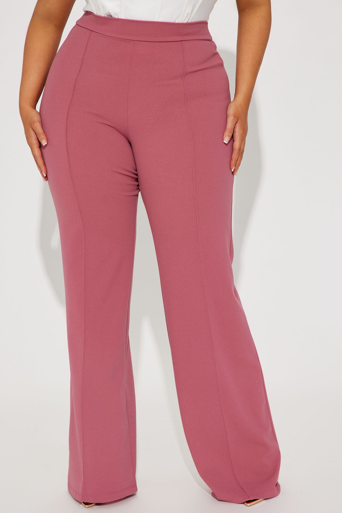 Tall Victoria High Waisted Dress Pants - Mauve