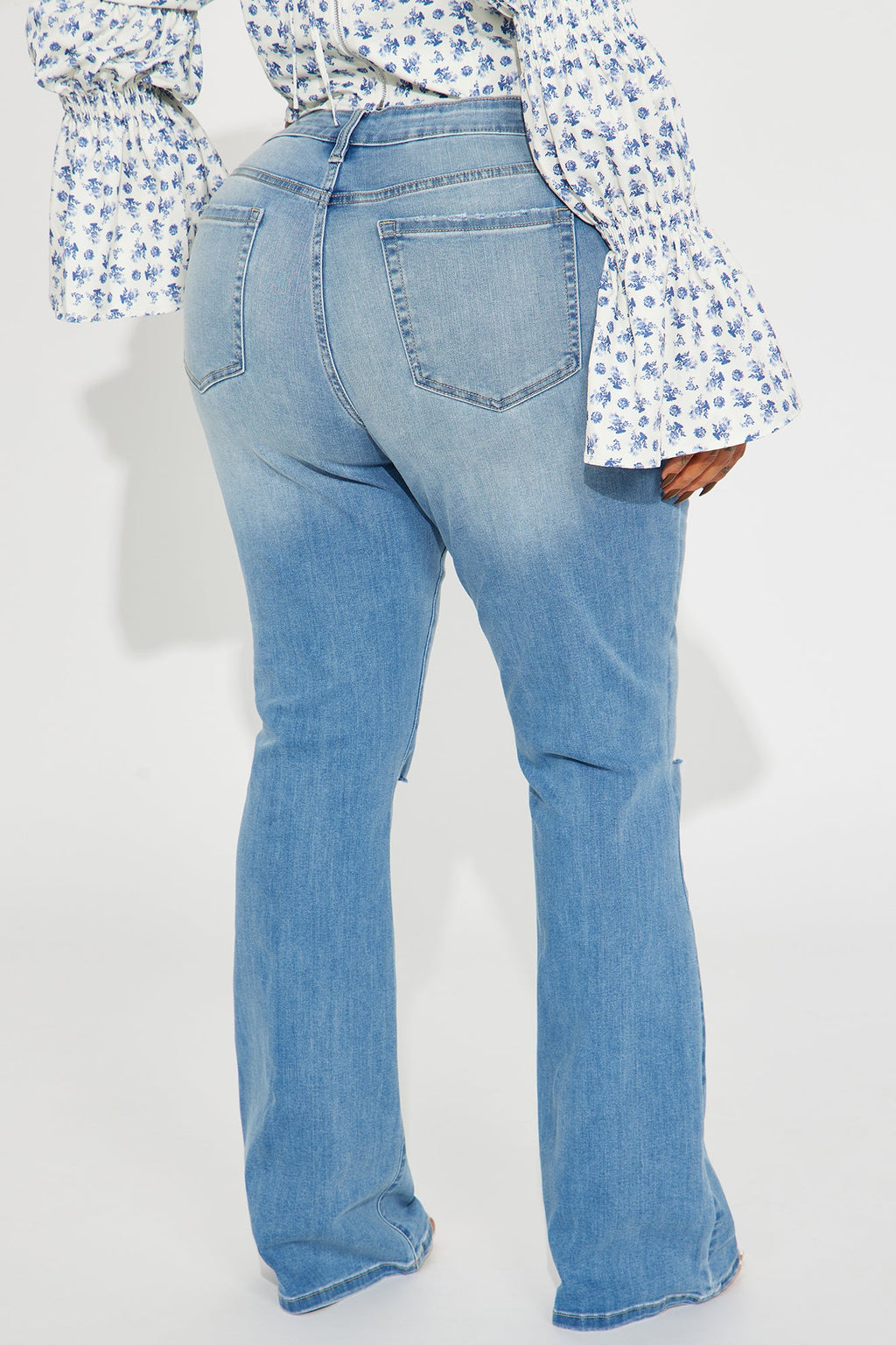 Pleasure Seeker Soft Stretch Flare Jeans - Medium Wash