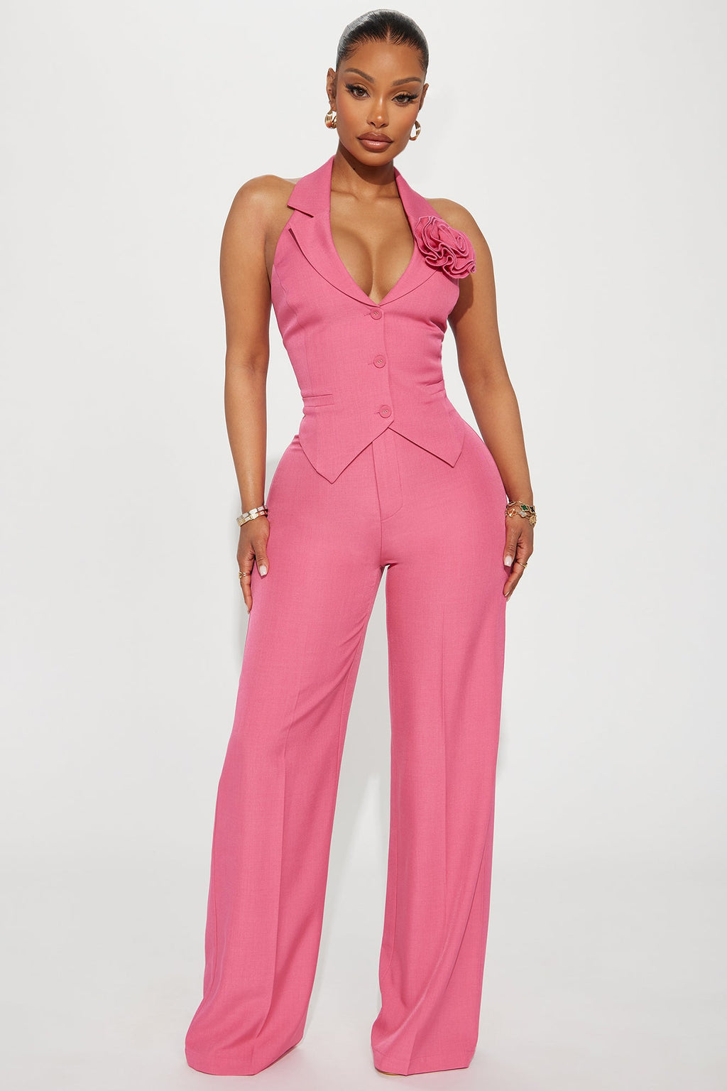 Elle Pant Set - Pink