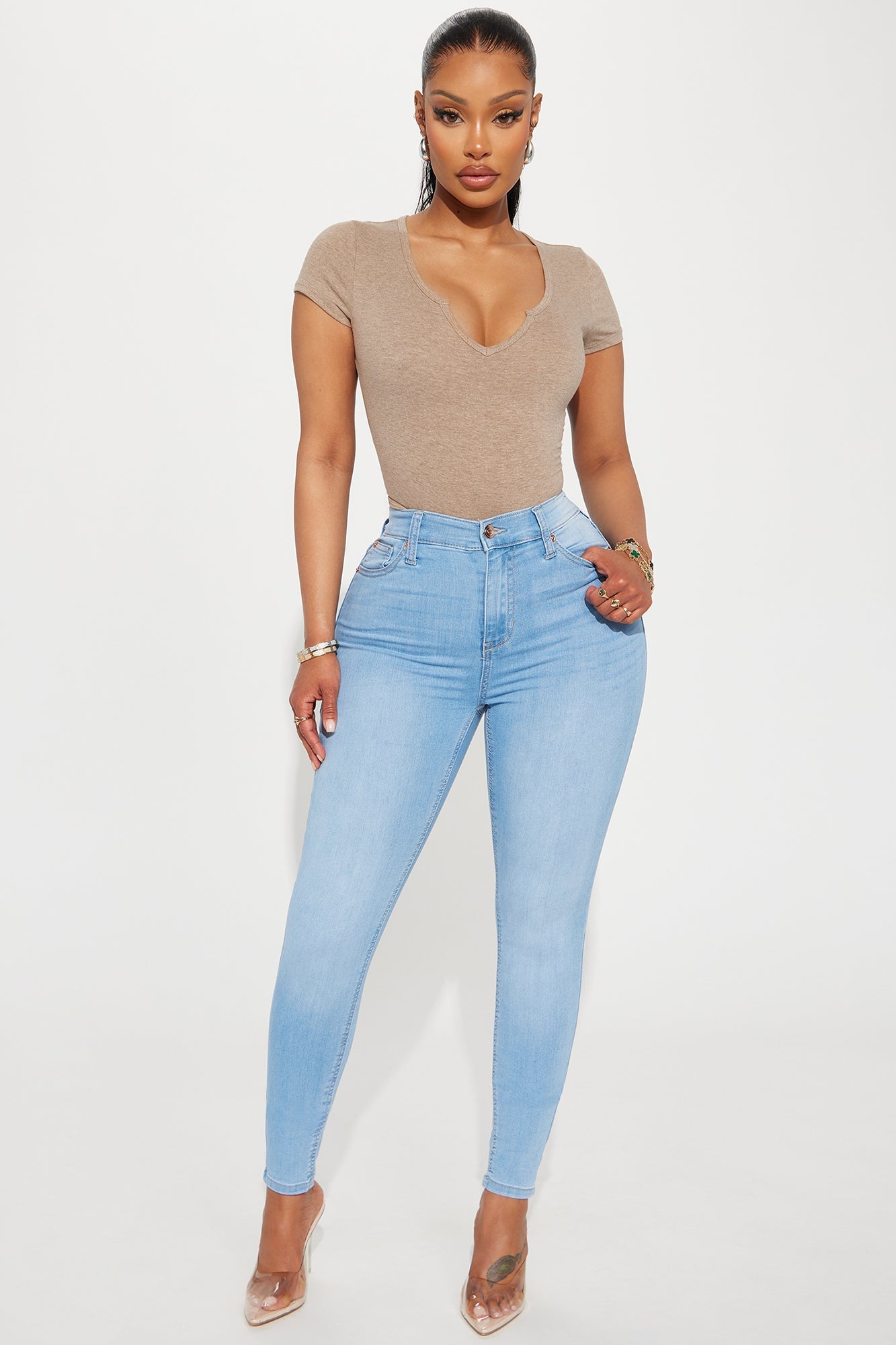 Natalie Short Sleeve Tee - Mocha