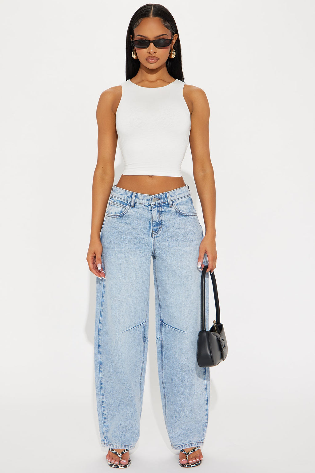 Amberly Double Lined Jersey Tank - White