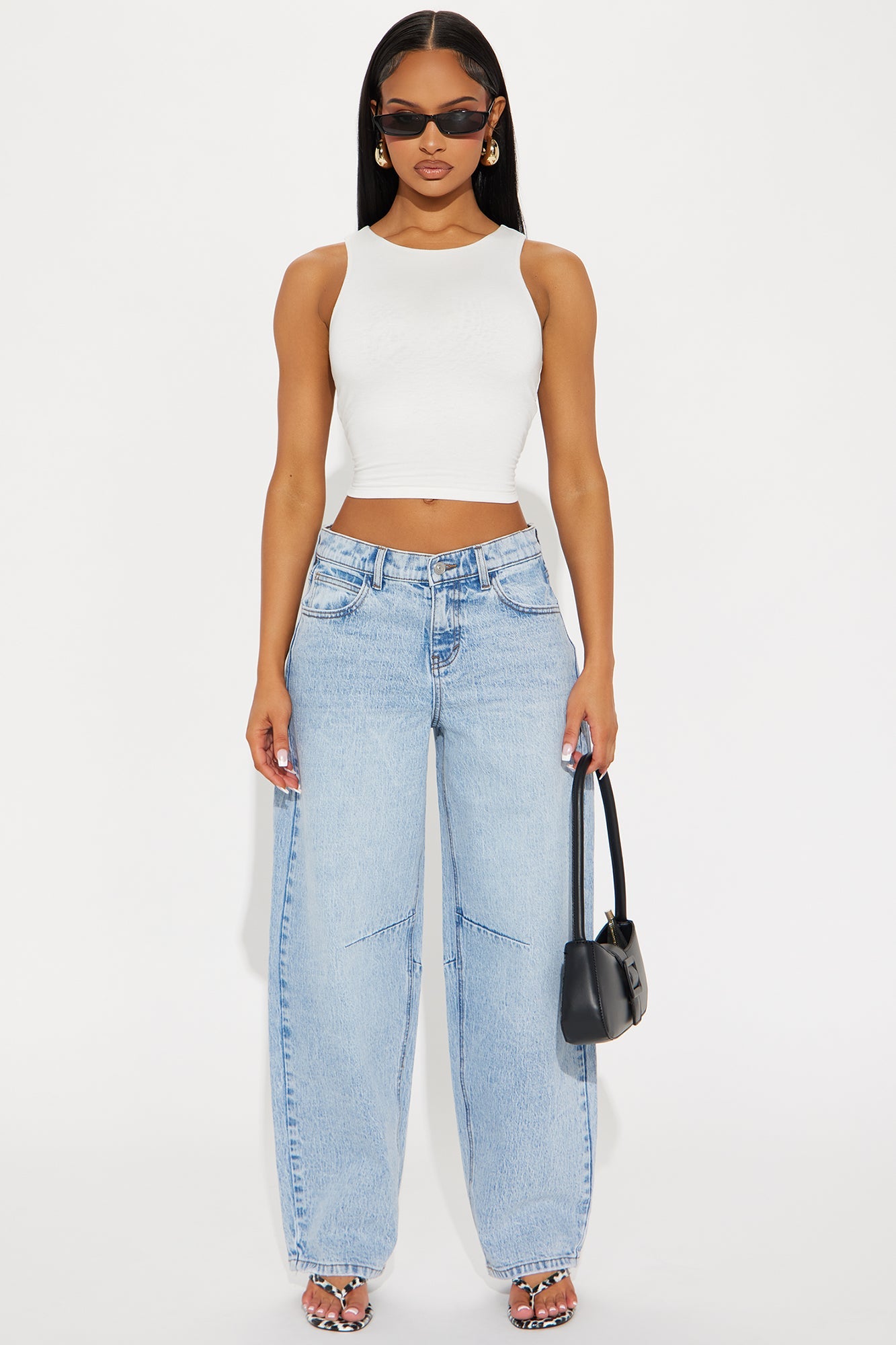 Amberly Double Lined Jersey Tank - White