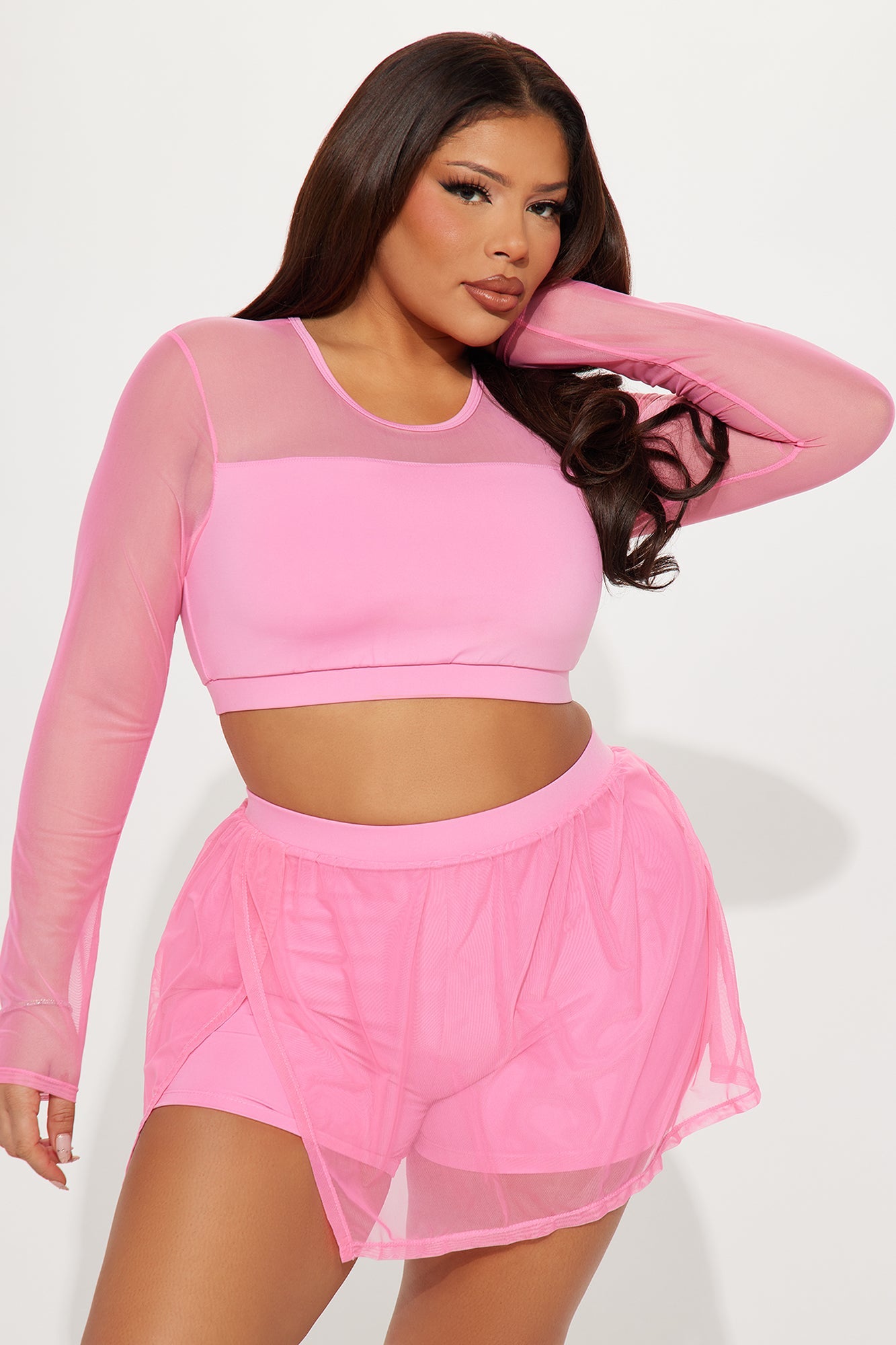 Pilates Glow Active Top - Bubblegum Pink