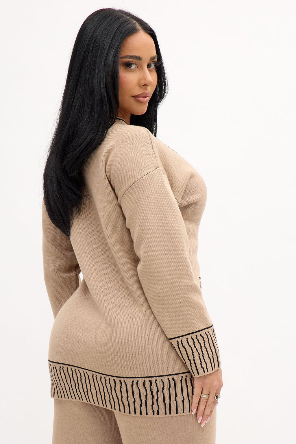 Work Of Art Sweater Pant Set - Khaki