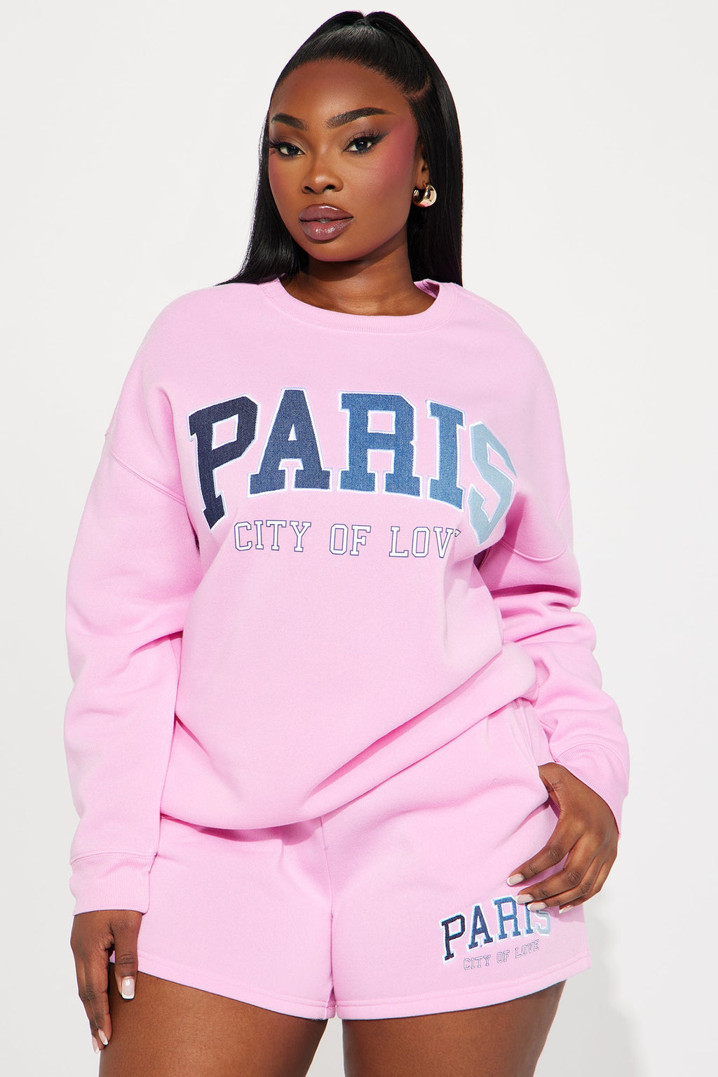 Paris Girly Short Set - Pink