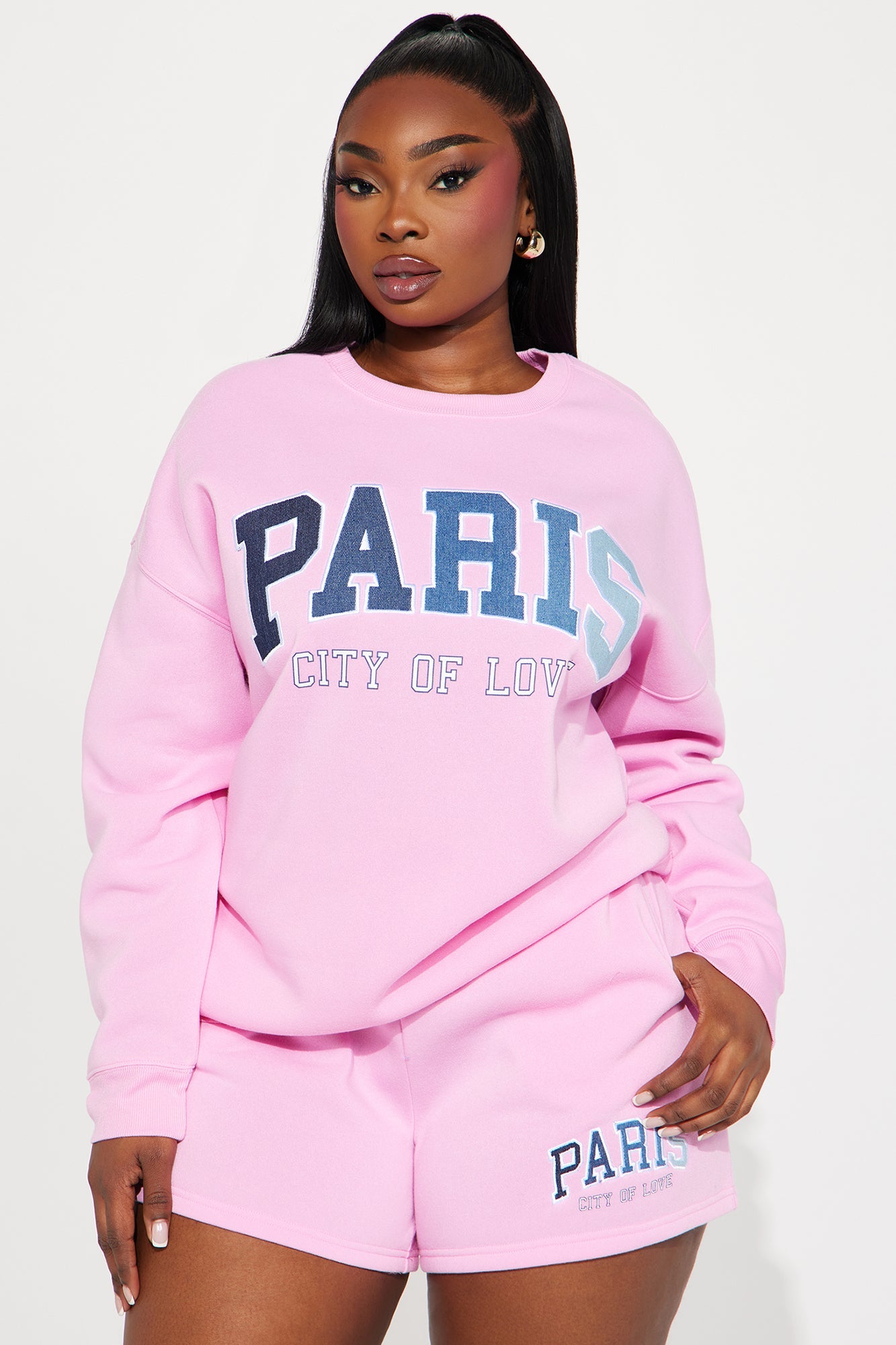 Paris Girly Short Set - Pink