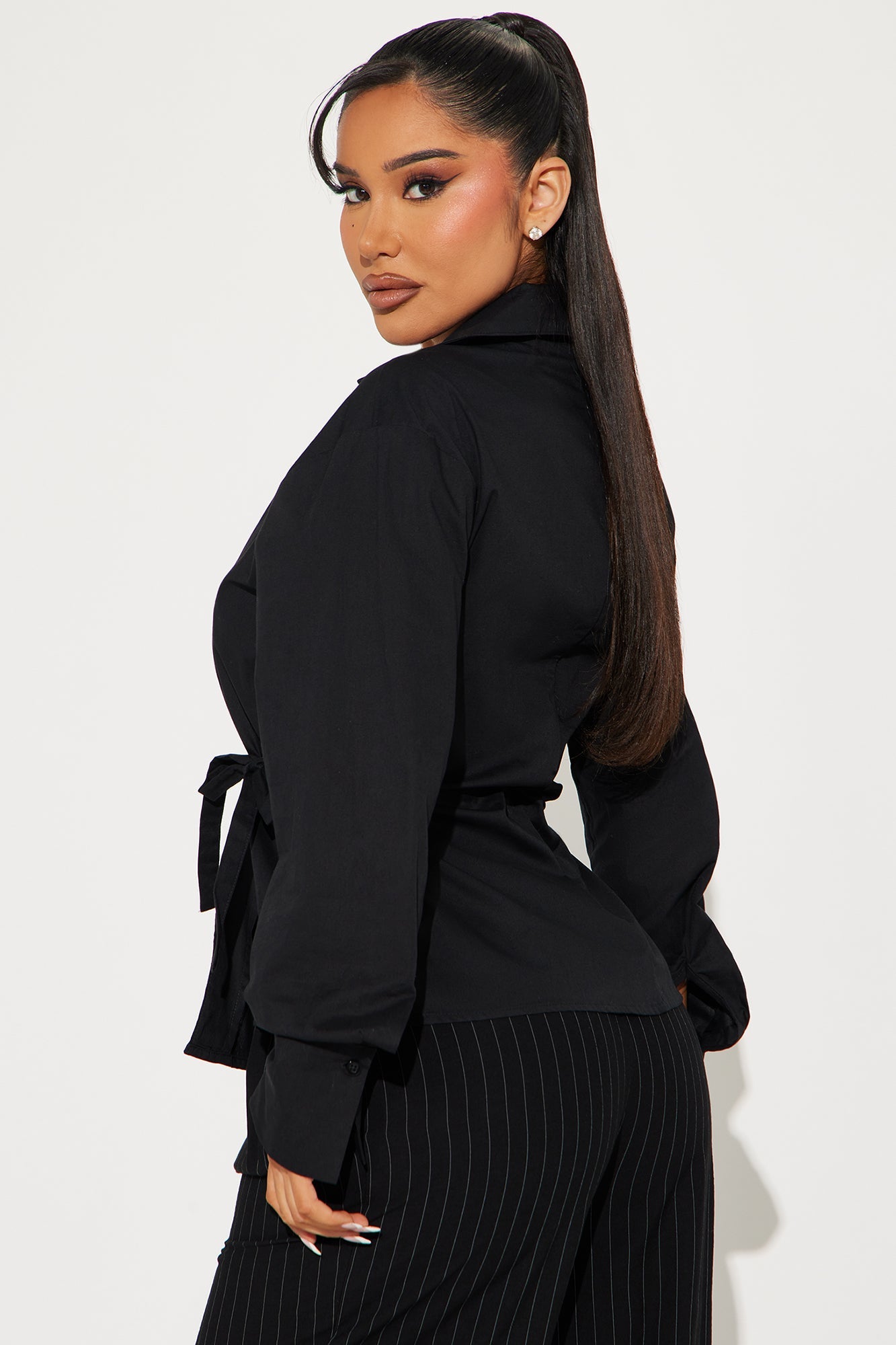 Wild Dreams Poplin Top - Black