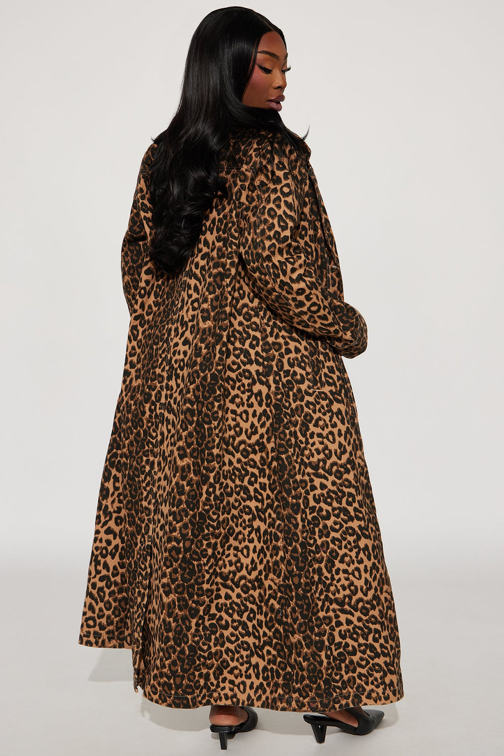About The Action Denim Leopard Trench - Leopard