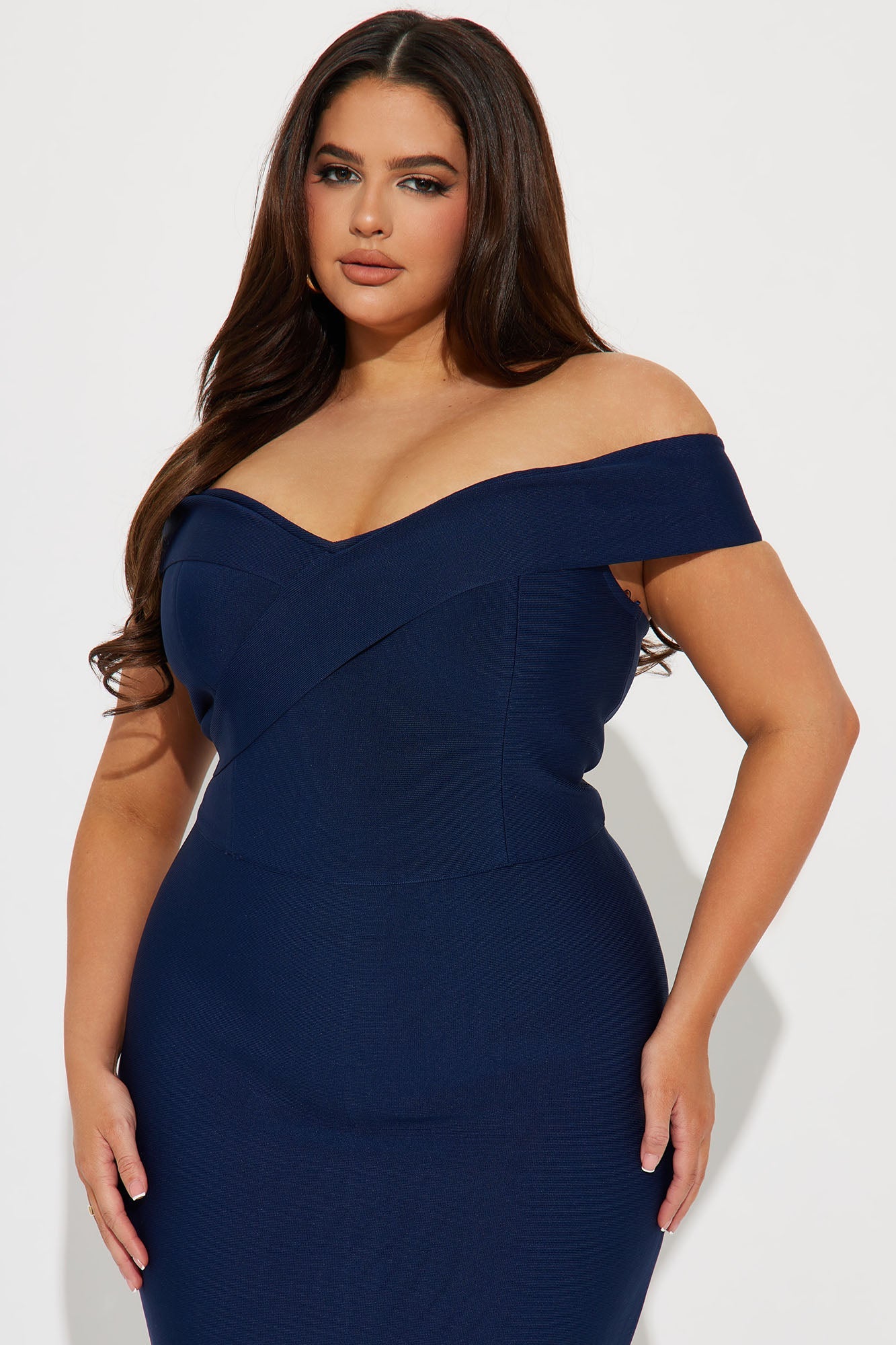 Amy Bandage Midi Dress - Navy