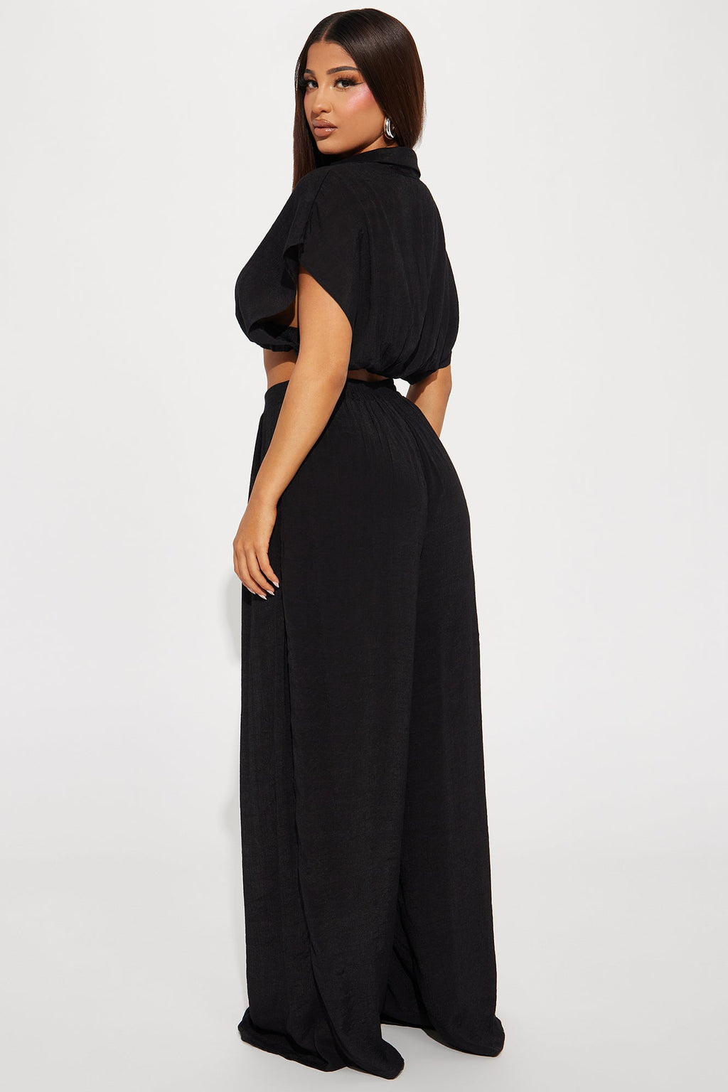 Mea Gauze Pant Set - Black