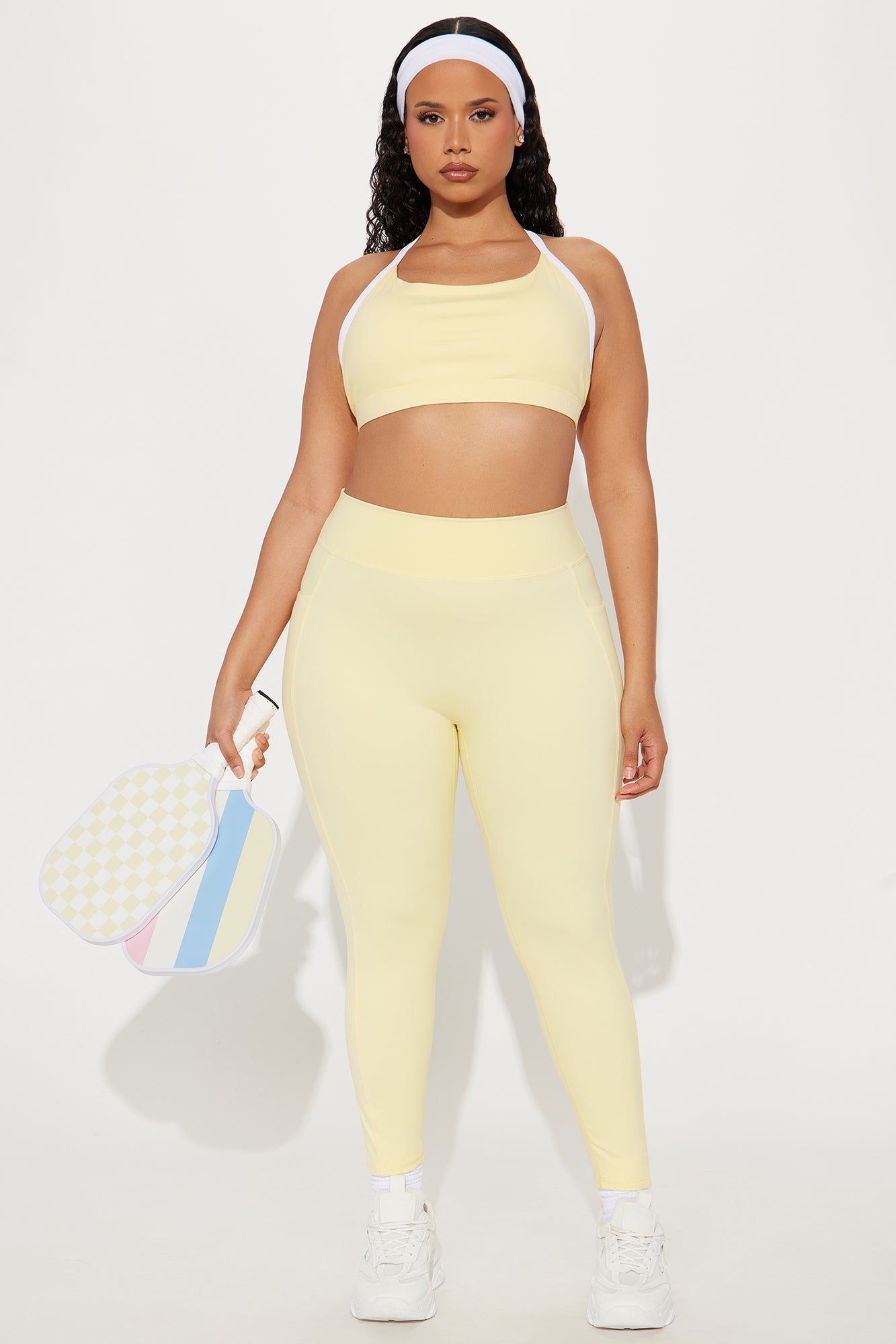 Tennis Club Sports Bra - Butter Yellow