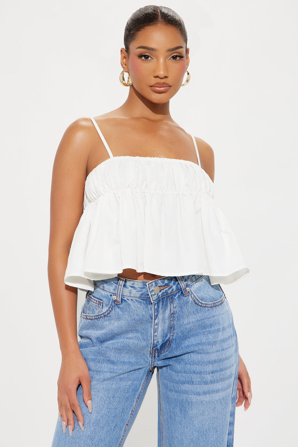 No More Promises Babydoll Top - White