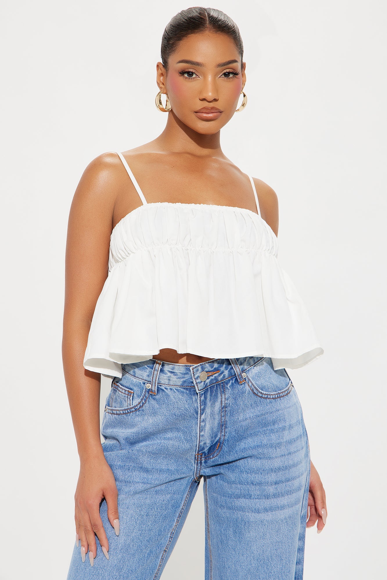 No More Promises Babydoll Top - White