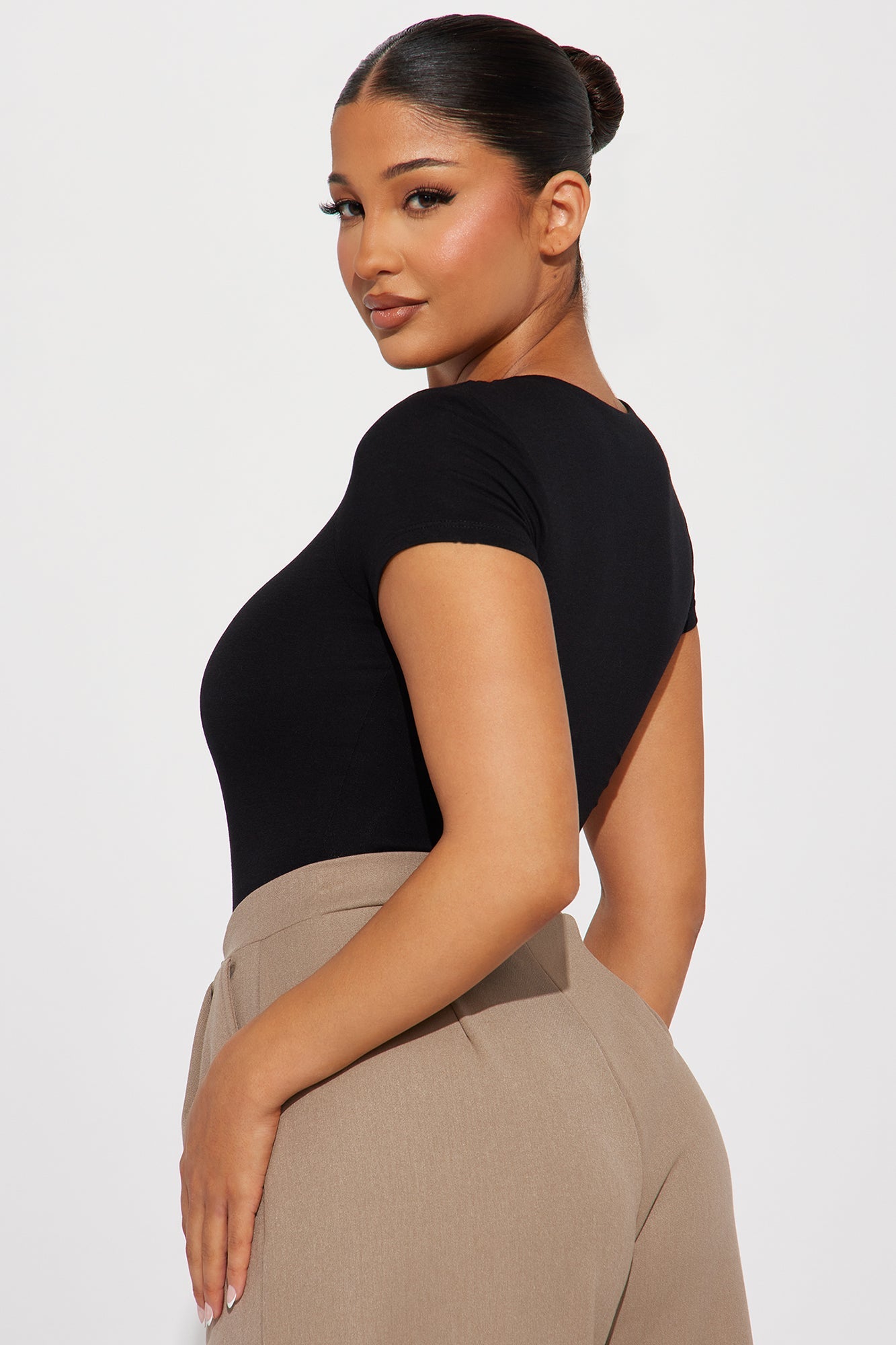 Samara Double Layered Bodysuit - Black