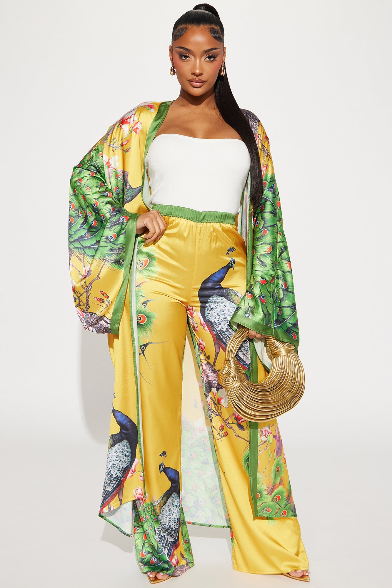 Above Status Satin Pant Set - Multi Color