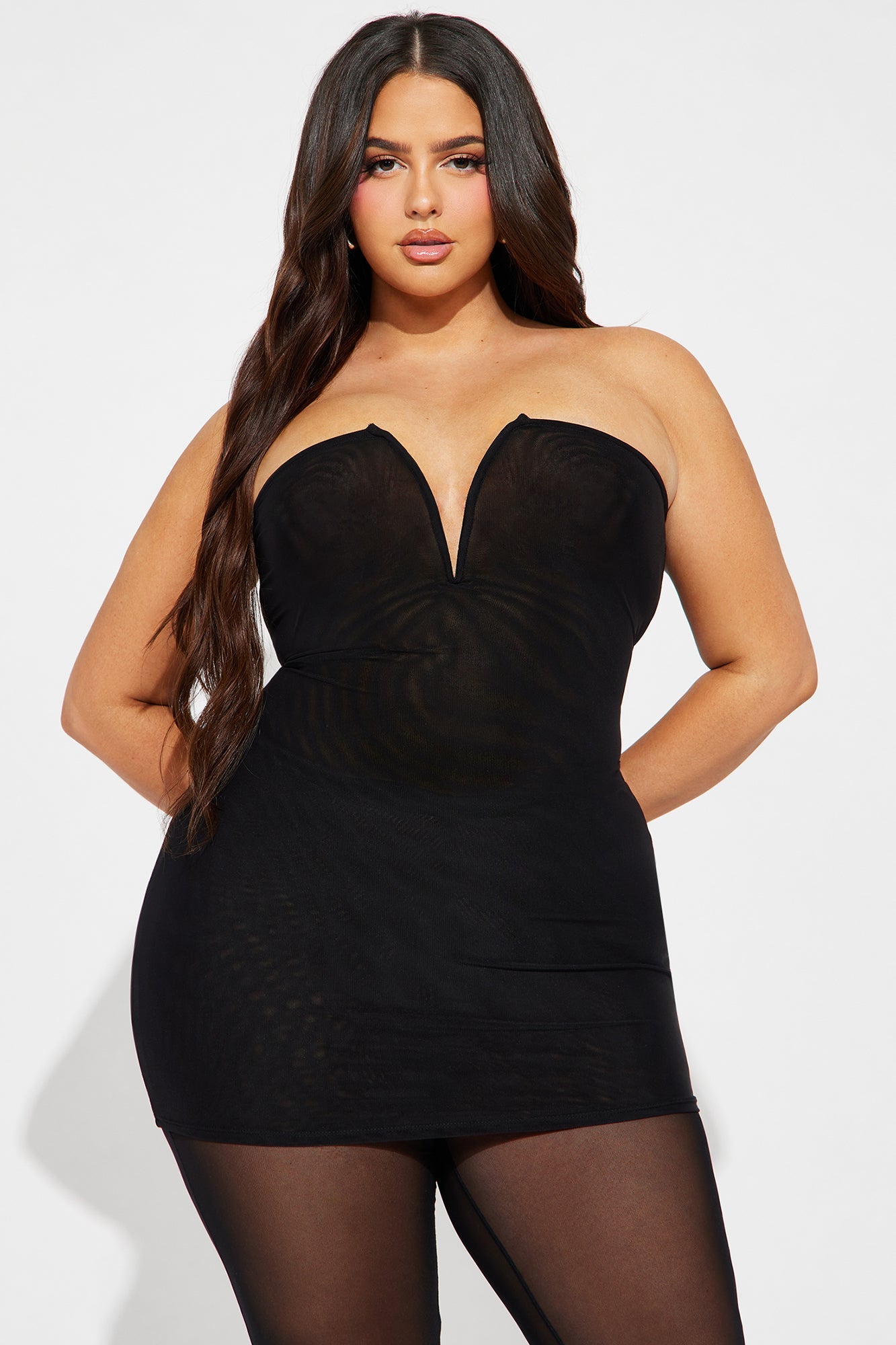 In My Place Mesh Pant Set - Black