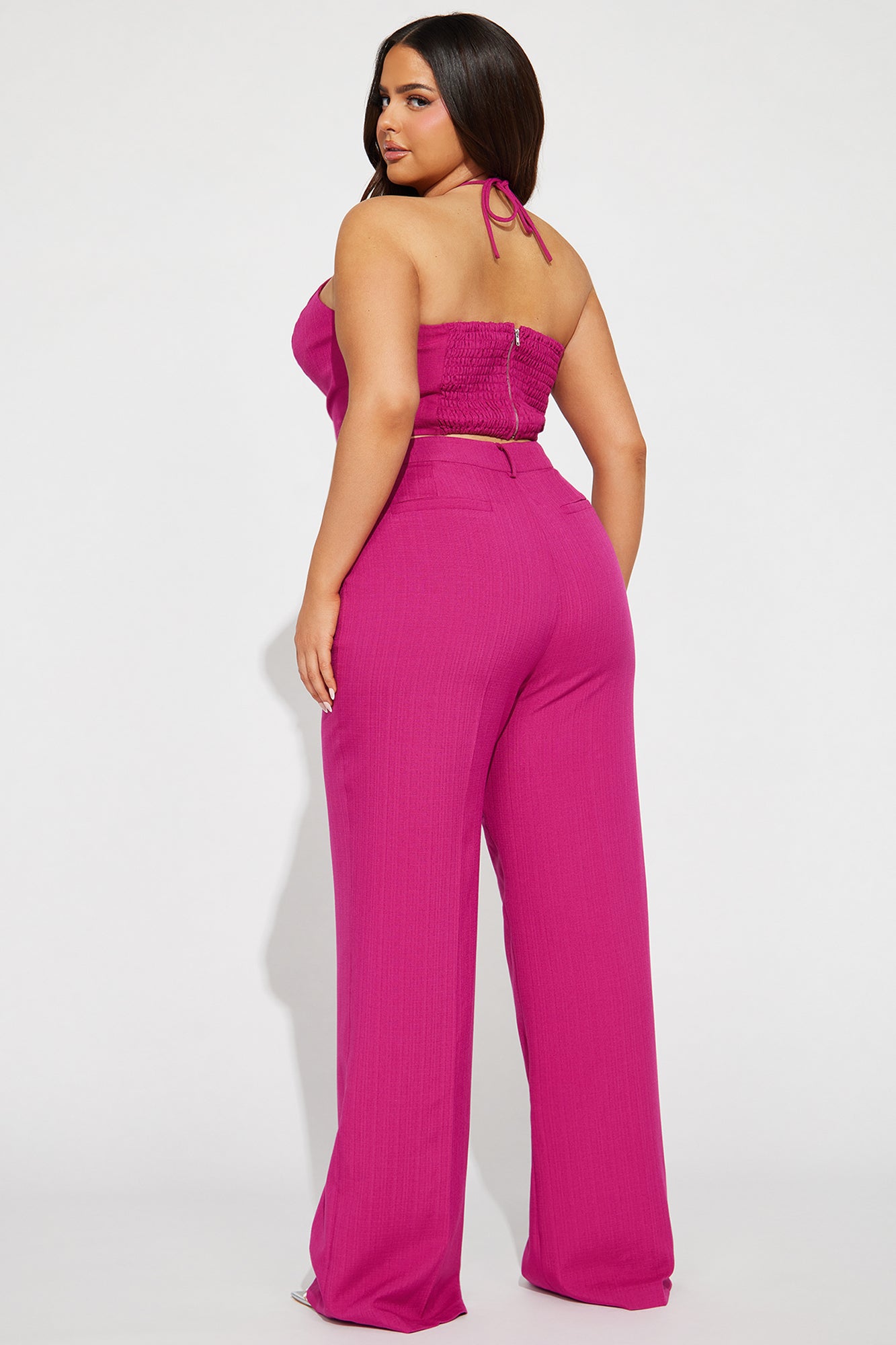 Sunset Views Linen Pant Set 33 - Magenta