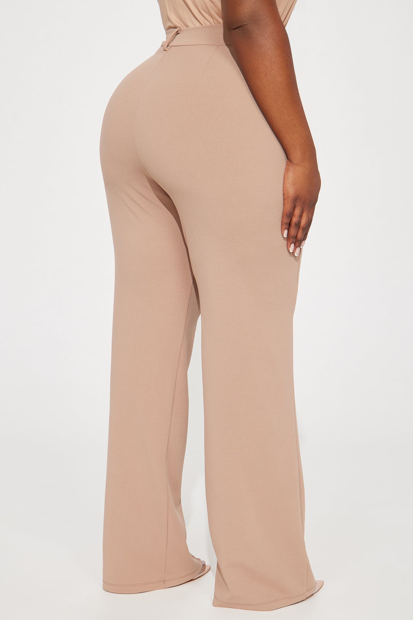 Heidi Wide Leg Trouser Pant - Taupe