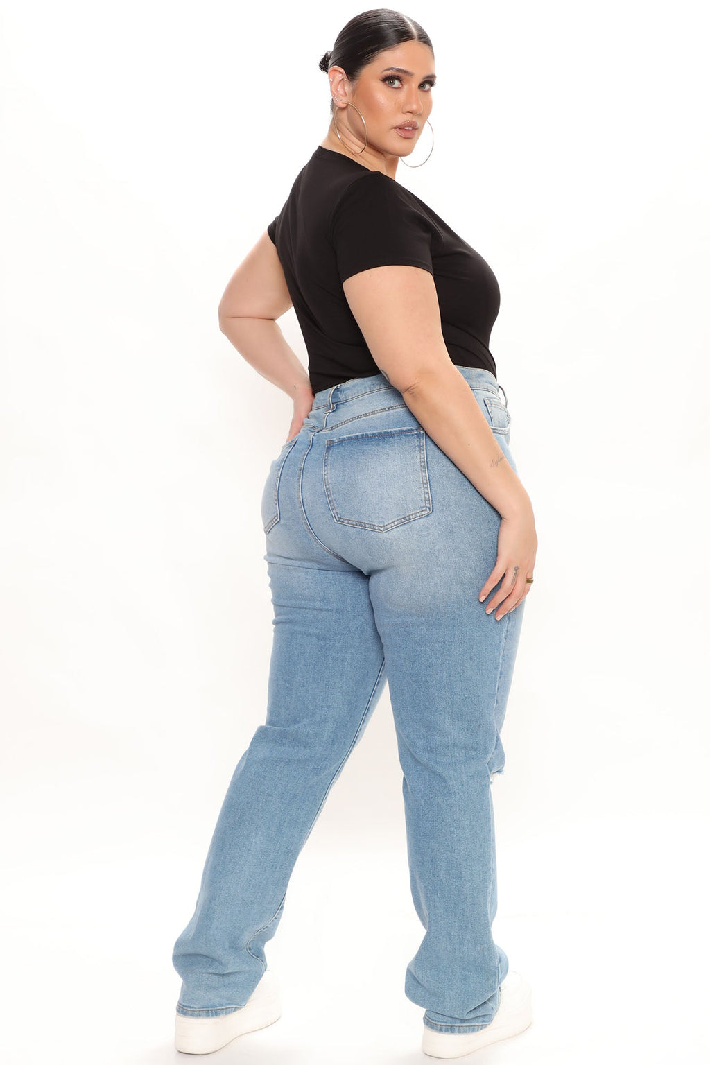 Leanne Crew Neck Bodysuit - Black