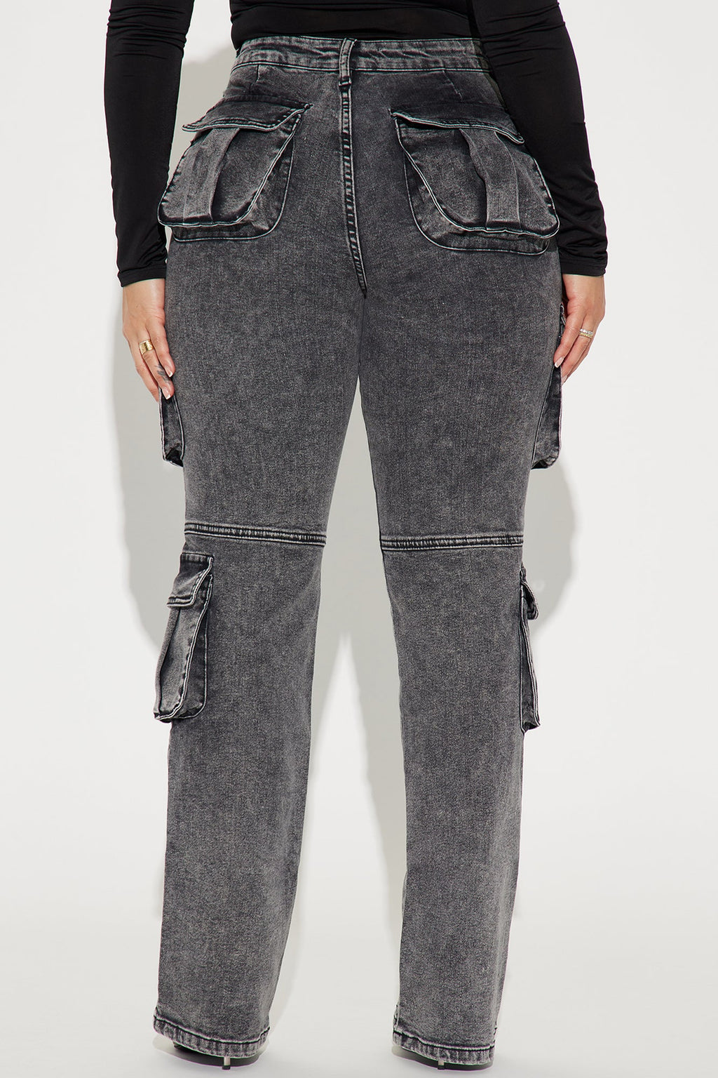 City Streets Stretch Cargo Jean - Grey