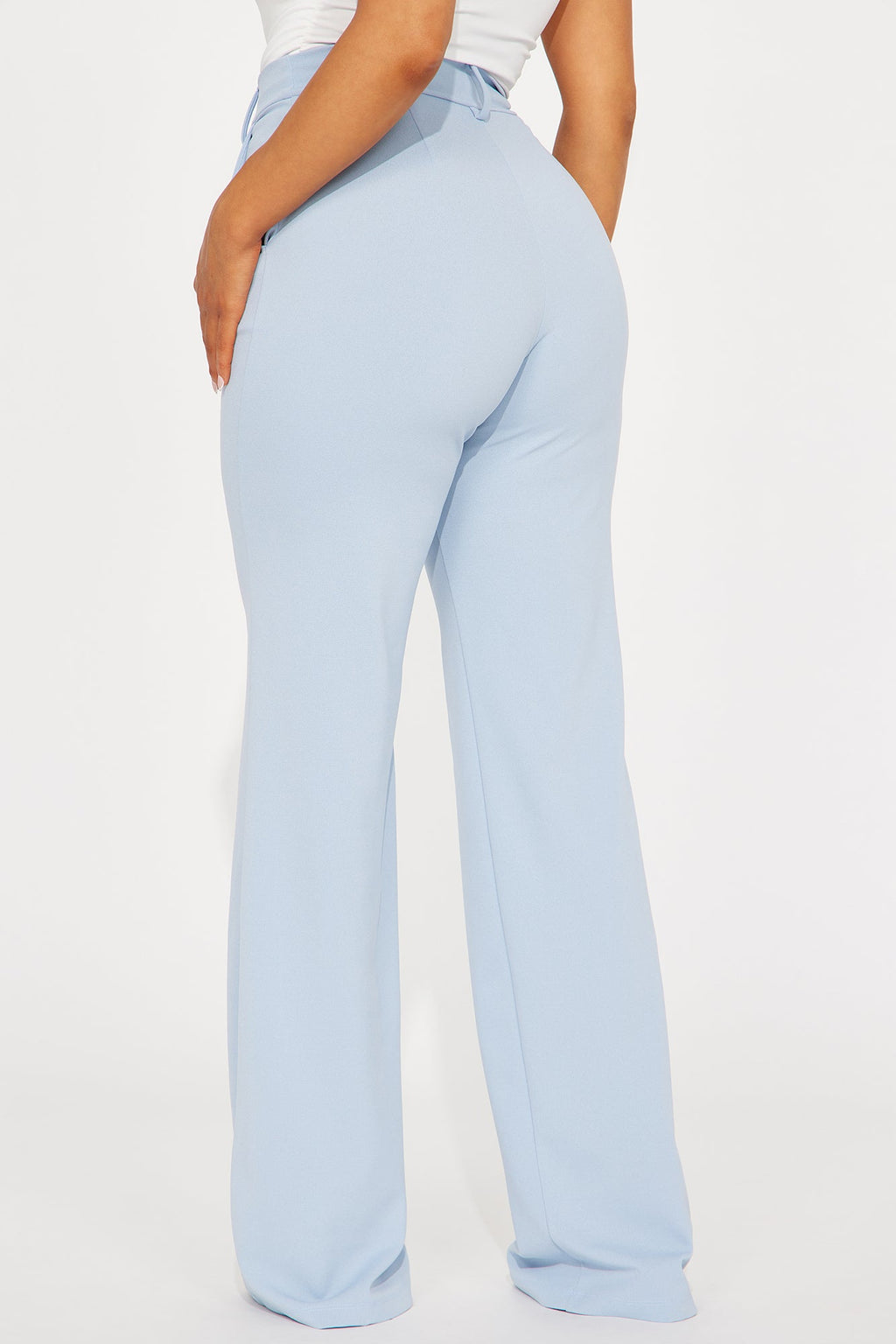 Heidi Wide Leg Trouser Pant - Slate Blue