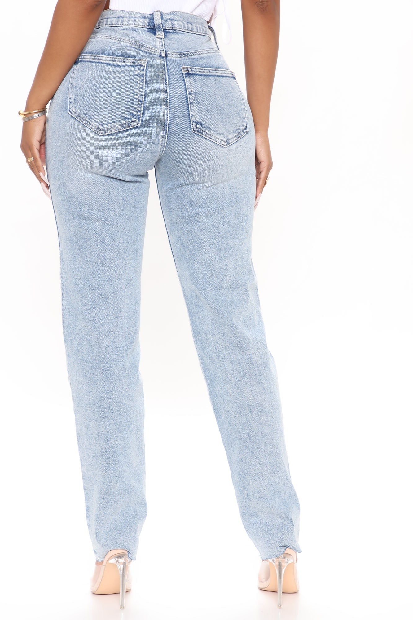 Took Him By Surprise Slim Fit Boyfriend Jeans - Light Blue Wash