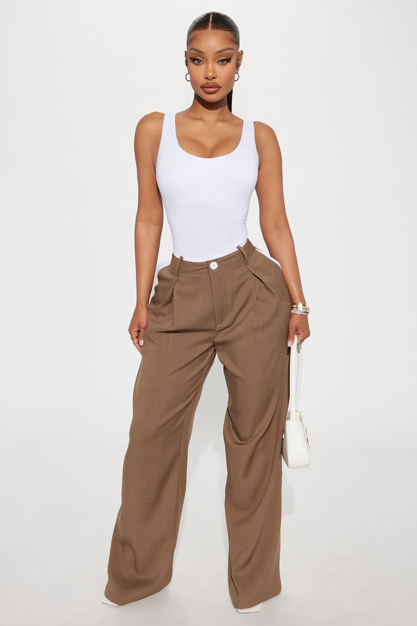 Jenna Double Lined Jersey Bodysuit - White