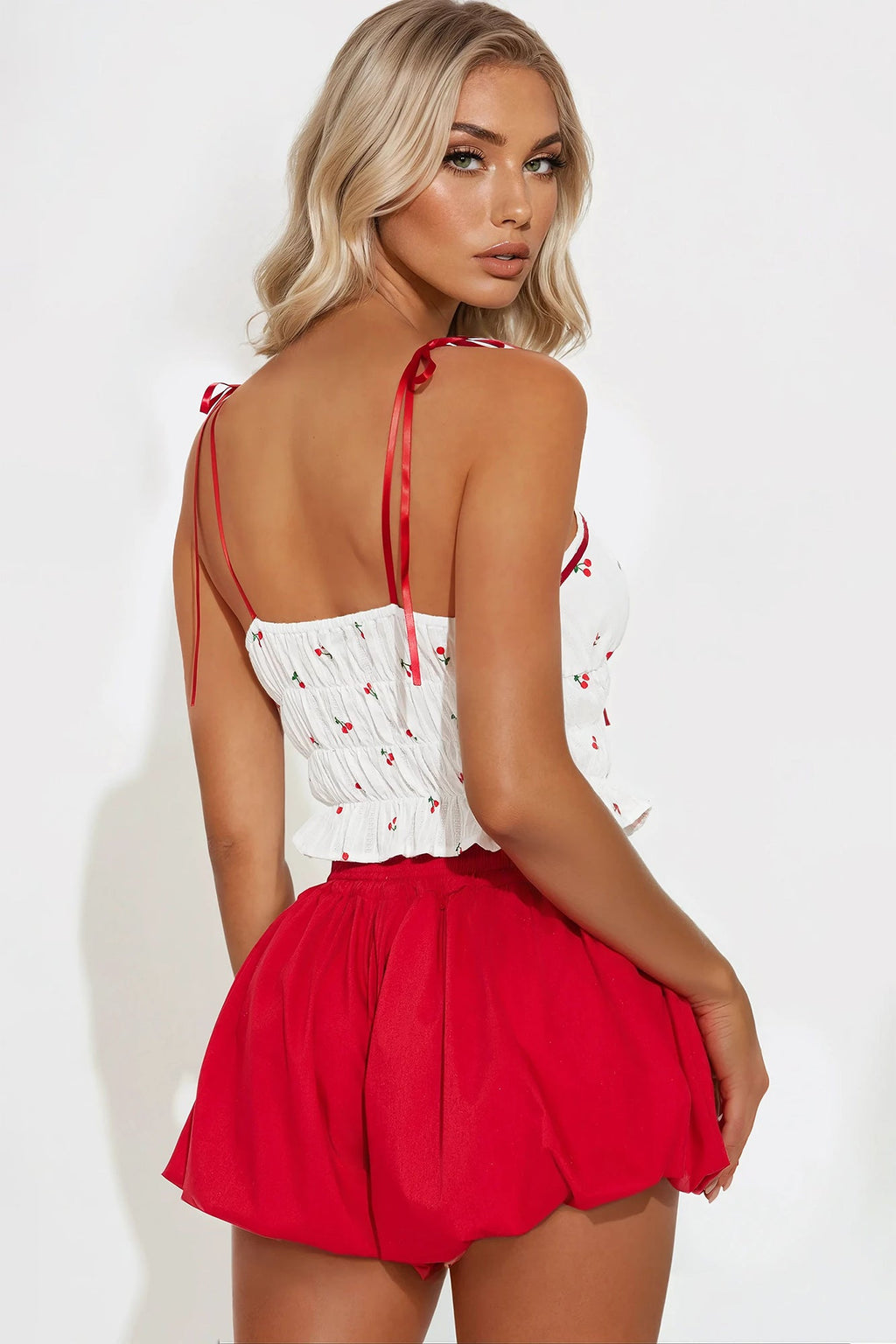 Cherry Days Cami Top - White/combo