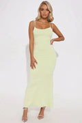Ashley Double Lined Maxi Dress - Lime