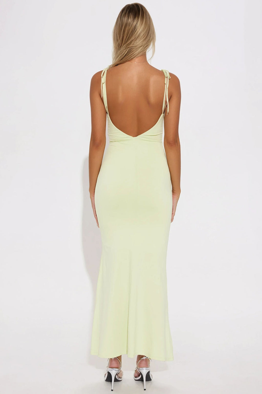 Ashley Double Lined Maxi Dress - Lime
