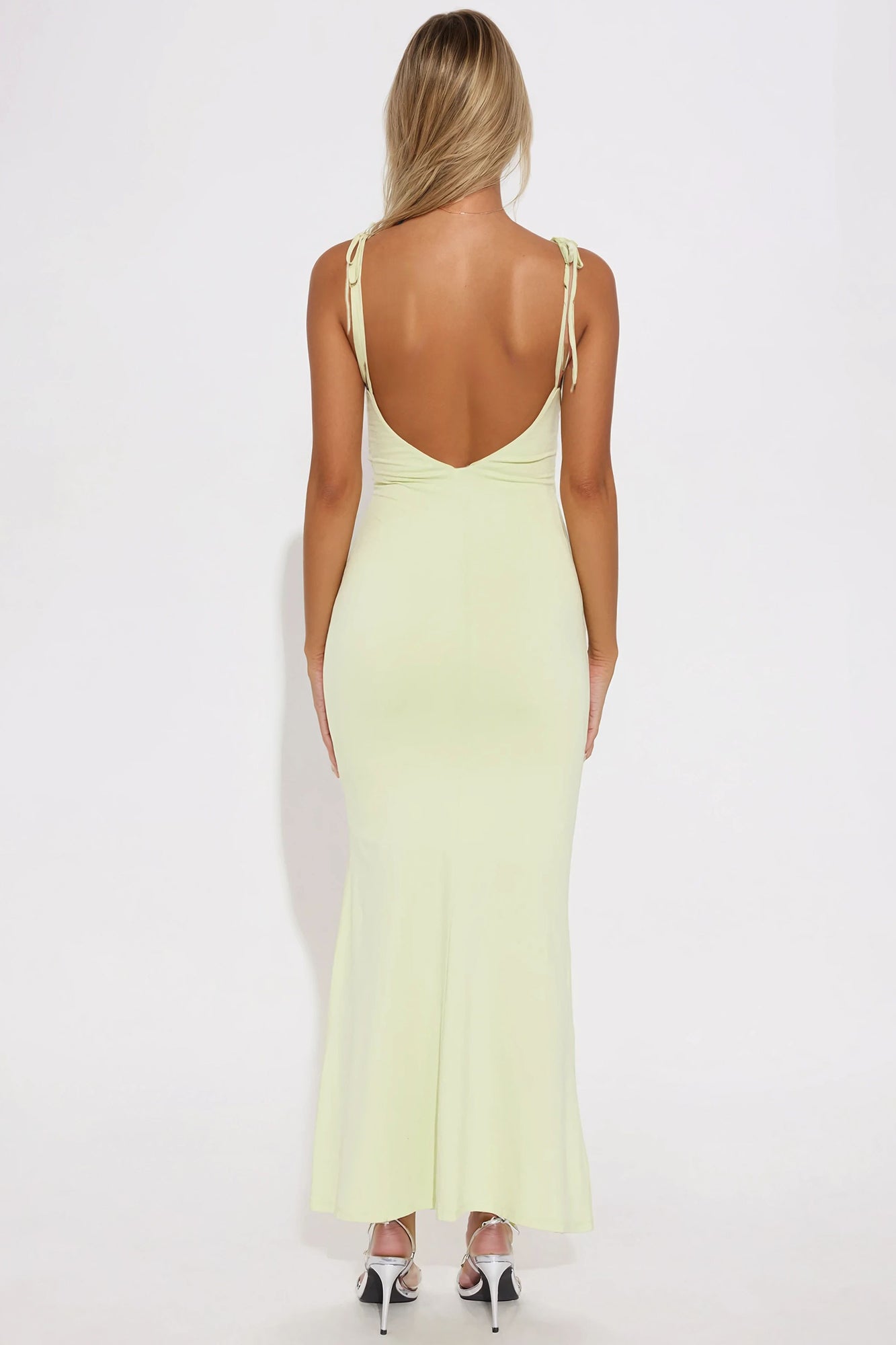 Ashley Double Lined Maxi Dress - Lime