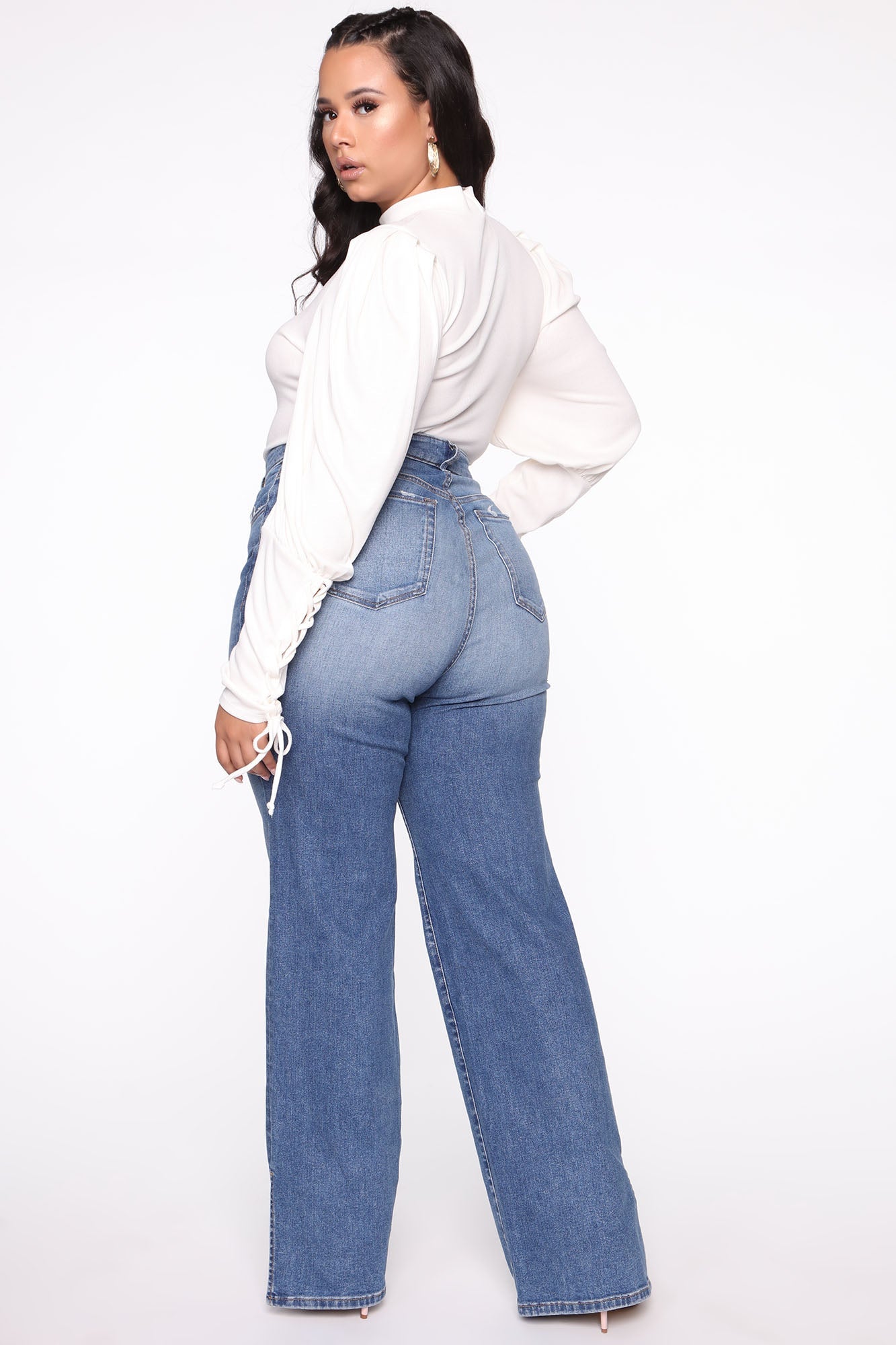 Killing 'Em Softly Side Split Jean - Medium Blue Wash