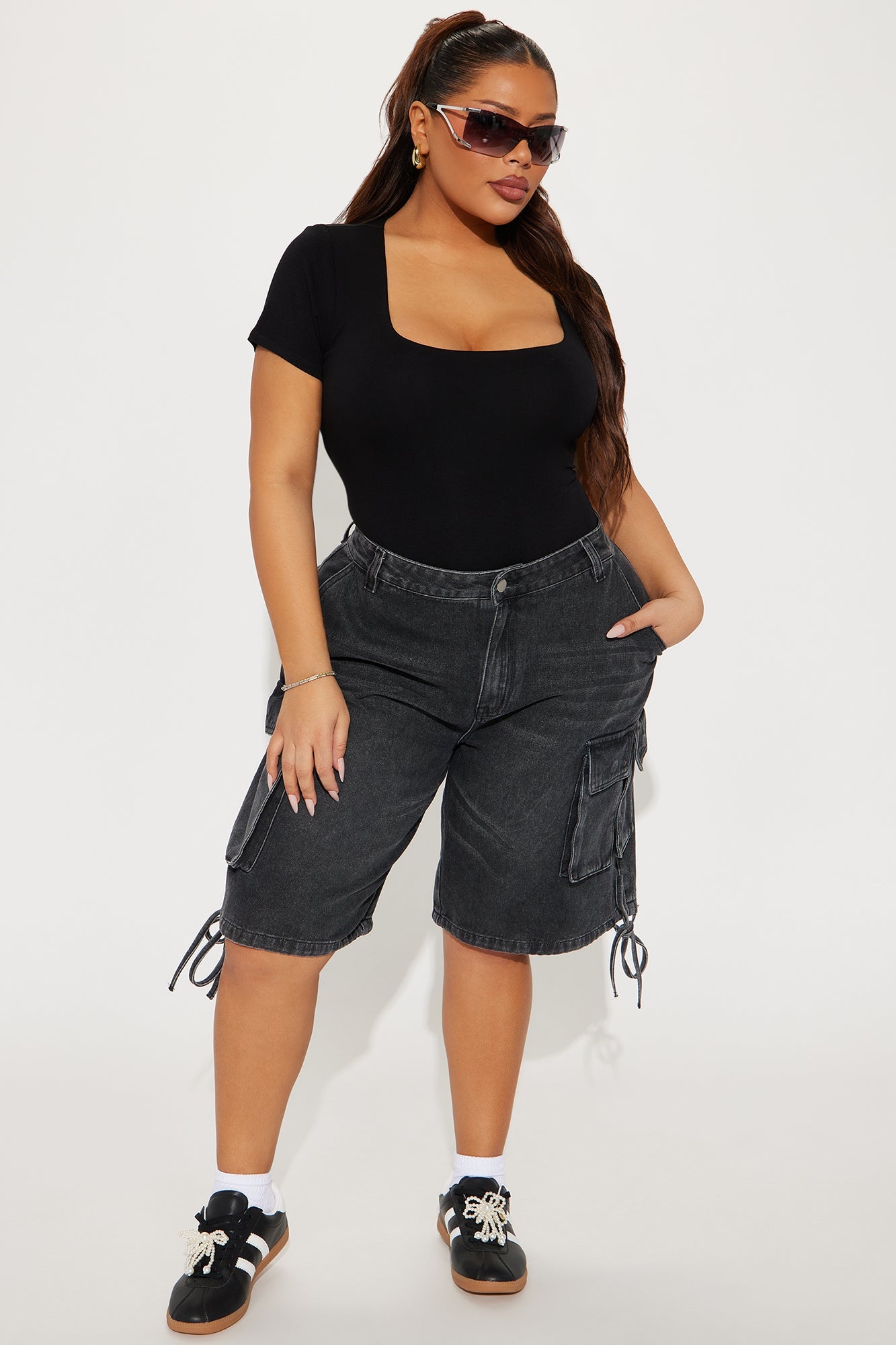 Devyn Double Layered Bodysuit - Black