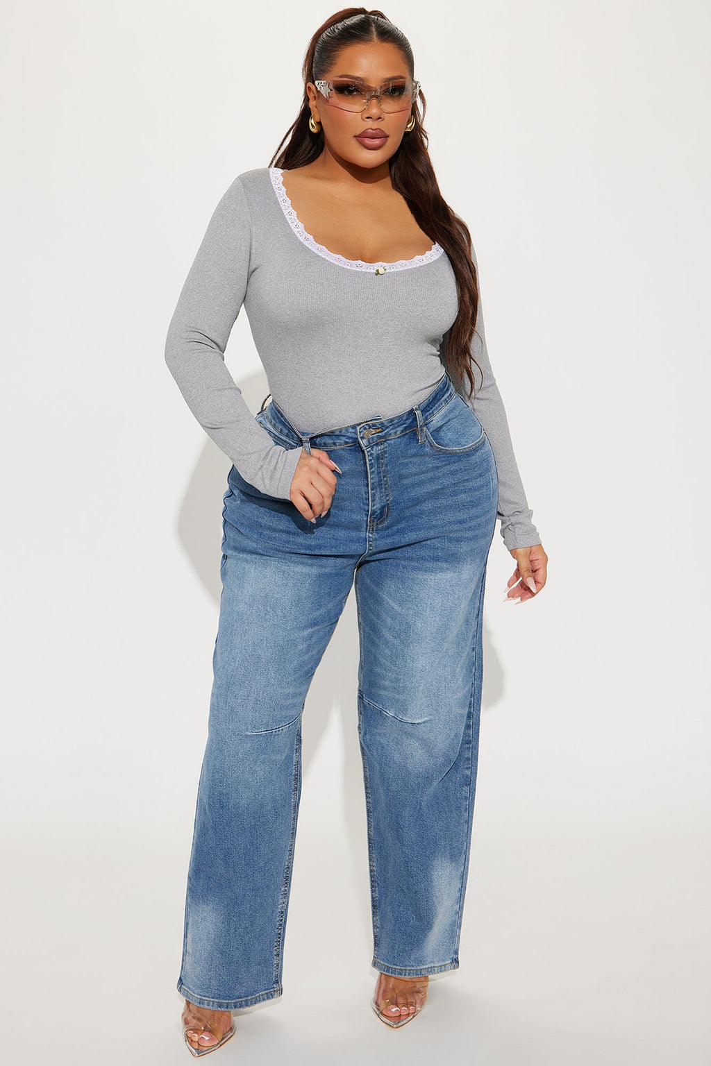 Always Pressed Baggy Jeans - Medium Wash