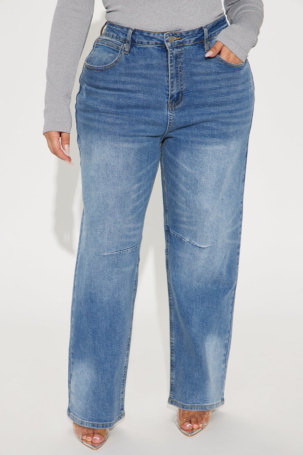 Always Pressed Baggy Jeans - Medium Wash